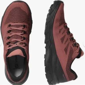 SALOMON Sz 6.5 OUTline Goretex Waterproof Hiking Shoes in Dusty Rose Black